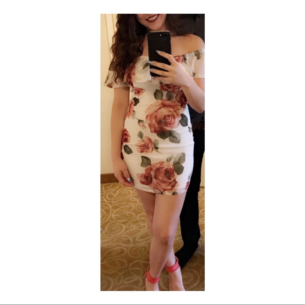 Fitted off the shoulder dress